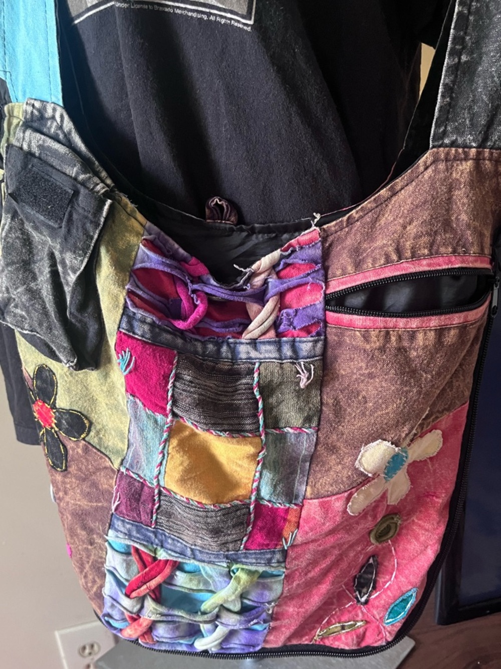 Rising International Multicolor Patchwork Shoulder Bag